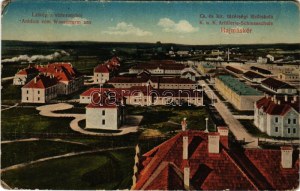1917 Hajmáskér, Cs. és kir. tüzérségi lövőiskola, látkép a víztoronyból (kopott sarkak / worn corners...