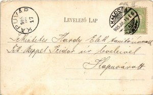 1905 Kalocsa, Fő utca, bazár, Csicsáky János üzlete. Sipos és Littmann kiadása (kis szakadások / small tears...