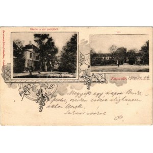 1910 Kapuvár, Esterházy kastély, részlet a vár parkjából. Buxbaum József kiadása. Art Nouveau, floral + EBENFURT ...