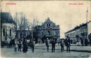 1921 Kisvárda, Fő utca, piac, Bencs Mihály és Fia, Eperjessy üzlete. Marczy Géza kiadása (fl)