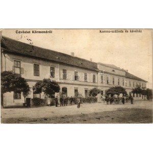 1915 Körmend, Korona szálloda és kávéház. Körmendi Könyvnyomda r.t. kiadása (EK)