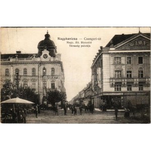 1916 Nagykanizsa, Csengeri út, Magyar Általános Biztosító Társaság palotája, Hungária biztosító, Takarékpénztár...