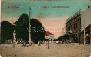 1915 Nagykanizsa, Eötvös tér, régi főgimnázium, Köhler Testvérek üzlete. Mair József kiadása (felületi sérülés ...
