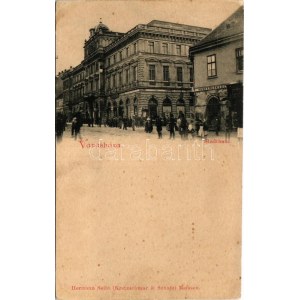 Nagykanizsa, Városháza, Sommer József utóda üzlete. Hermann Seibt (Kretzschmar &amp; Schatz) kiadása (gyűrődés / crease...