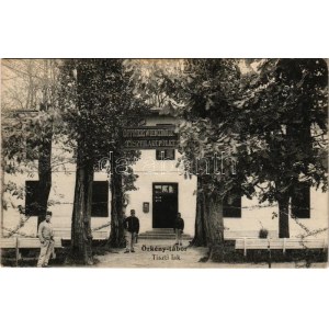 Örkény, Örkénytábor (Táborfalva); Officiers Wohngebäude / Tiszti lak épület, K.u.k. katonák. Wassermann Vilmos kiadása ...