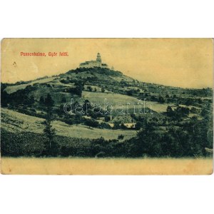 1908 Pannonhalma, látkép Győr felől, Bencés apátság. W.L. 2000. (EM)