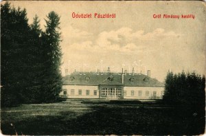 Pásztó, Gróf Almássy (Almásy) kastély. W.L. Bp. 966. Hollósi Gyula kiadása (szakadás / tear...