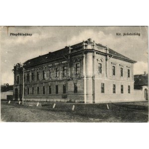 1914 Püspökladány, Kir. Járásbíróság. Vasúti levelezőlapárusítás 5643. (kis szakadás / small tear...