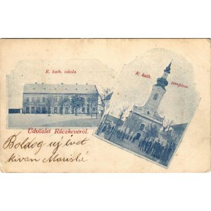 Ráckeve, Római katolikus templom és iskola. Art Nouveau (EB)
