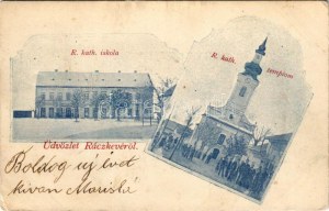Ráckeve, Római katolikus templom és iskola. Art Nouveau (EB)