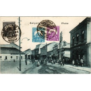 1927 Salgótarján, Fő utca, Bóth Béla, Friedler Samu üzlete, könyvnyomdája és saját kiadása (EK...