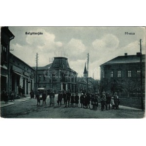 1915 Salgótarján, Fő utca, cukrászda, üzletek. Friedler Samu kiadása (EK)