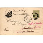 1902 Siófok, Móló, BAROSS gőzös, gőzhajó. Ellinger Ede cs. és kir. udvari fényképész kiadása, Art Nouveau ...