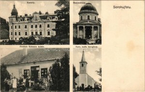 1937 Sorokújfalu (Sorokpolány), Szapáry kastély és mauzóleum, római katolikus templom, Frölich Kálmán üzlete (fl...