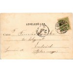 1906 Szarvas, Dr. Lengyel Sándor palotája, Sámuel Adolf könyv és papír üzlete és saját kiadása. Art Nouveau (szakadás ...
