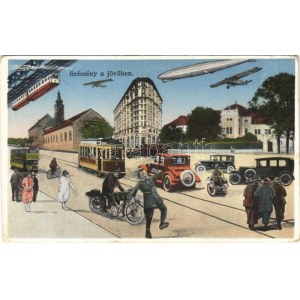 1933 Szécsény a jövőben. montázs (Rb)