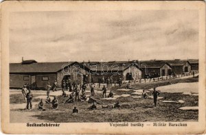 Székesfehérvár, Katonai tábor, K.u.K. katonák. Kaufmann Pál kiadása (EK)
