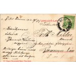 1910 Szentlőrinc (Baranya), Országút utca, Gebauer Tivadar üzlete, Gazdasági Gép- és Vasáru raktár (fl...