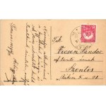 1929 Tiszasas, utca részlet, Református templom, Községháza (EK)