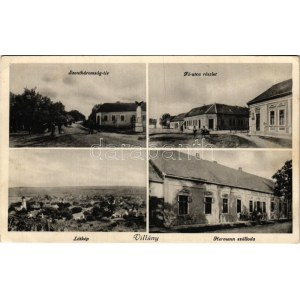 Villány, Szentháromság tér, Fő utca, Hermann szálloda, Hősök szobra. Kramer Jenő kiadása (EK...