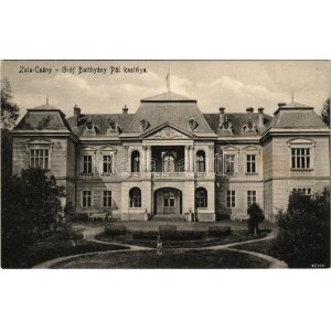 Zalacsány, Zala-Csány; Gróf Batthyány Pál kastélya (gyűrődés / crease)