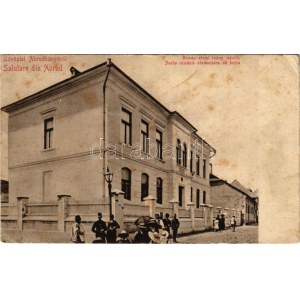 Abrudbánya, Abrud; Román elemi leányiskola. Radó Boldizsár felvétele és kiadása / Scola romana elementare de fetite ...