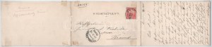 1905 Anina, Stájerlakanina, Stájerlak, Steierdorf; vasgyár teljes látképe. Három részes kihajtható panorámalap...