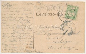 1909 Apahida, Bruckendorf (Kolozsvár, Cluj); MÁV állomás, vasútállomás, vasutasok. Bär H. kiadása / railway station...