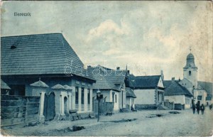 1918 Bereck, Bereczk, Bretcu; utca, templom / street view, church (r)