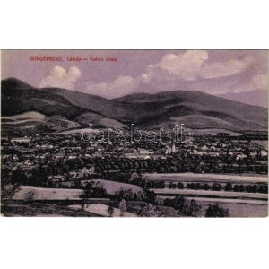 1918 Borgóprund, Borgó-Prund, Prundu Bargaului; látkép. Sajovics Izidor kiadása / general view + K.u.K...