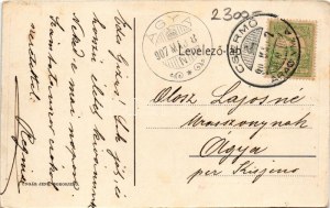 1907 Borosjenő, Borosineu, Ineu; Takarékpénztári épület, könyvnyomda. Ungár Jenő kiadása / savings bank...