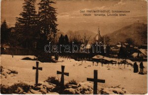 1916 Brassó, Kronstadt, Brasov; Brassó felszabadítása, Hősök temetője a Lövölde téren télen / Die Befreiung Kronstadts...