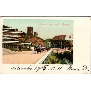 1905 Brassó, Kronstadt, Brasov; Fekete és Fehér bástya. Julius Müller utóda Tartler &amp; Schreiber kiadása ...