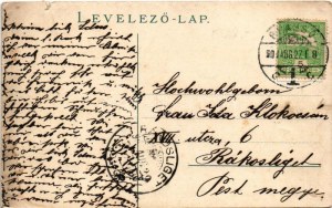 1908 Brassó, Kronstadt, Brasov; Piac tér, J. L. & A. Hesshaimer, Heinrich Wagner, Wilhelm Scherg üzlete ...