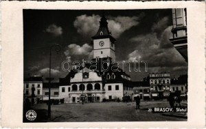 1938 Brassó, Kronstadt, Brasov; Sfatul, Loteria-Stat, Drogueria, Fonciera, Optica / Városháza, Wlaat & Wlaat...