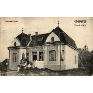 1914 Buziásfürdő, Baile Buzias; Eusch villa. Heksch Manó kiadása / villa (kopott sarkak / worn corners...