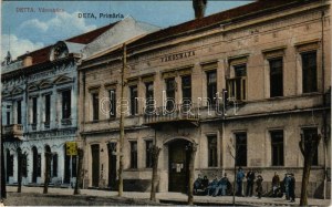 Detta, Ghedu, Deta; Városháza, üzlet. Ballon Sándor és fia kiadása / Primaria / town hall, shop (EK...