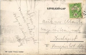 1916 Déva, Vasúti vendéglő és szálloda. Laufer Vilmos kiadása / railway restaurant and hotel (EK...