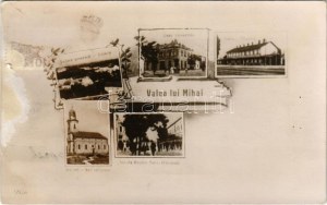 Érmihályfalva, Valea lui Mihai; látkép, Grosz ház, vasútállomás, református templom, Fő utca / general view...