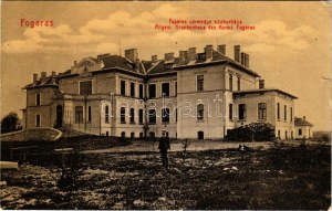 1909 Fogaras, Fagaras; Vármegye közkórháza. W. L. Bp. 6091. Thierfeld Dávid kiadása / hospital (szakadás / tear...