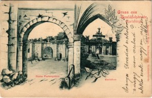 1900 Gyulafehérvár, Karlsburg, Alba Iulia; Erstes Festungsthor, Karlsthor / Első várkapu és Károly kapu...