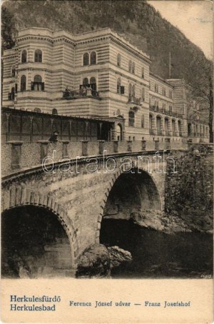 Herkulesfürdő, Baile Herculane; Ferenc József udvar / Franz Josefshof / spa, bathhouse