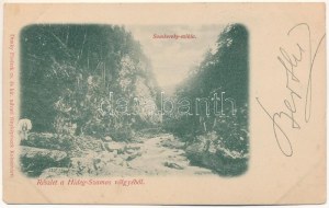 1900 Hidegszamos, Somesu Rece (Kolozsvár mellett / near Cluj); Részlet a Hideg-Szamos völgyéből, Somkereky szikla...