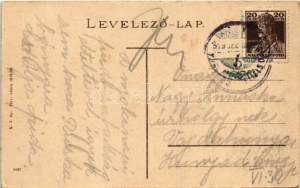 1919 Karánsebes, Caransebes; Fő utca, Csász. Kir. csapatkórház / Strada principala cu ospitalak de trupa caes. si reg. ...