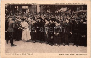 Kézdivásárhely, Targu Secuiesc; Cesarz i król Karol / Károly császár és király látogatása, képeslapfüzetből ...