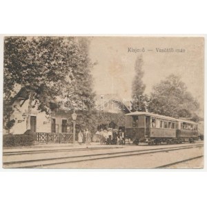 Kisjenő, Chisineu-Cris; vasútállomás, vonat / railway station, train (felületi kopás / worn surface...