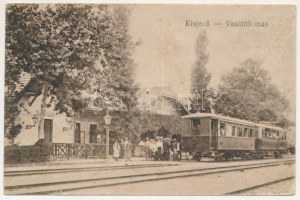 Kisjenő, Chisineu-Cris; vasútállomás, vonat / railway station, train (felületi kopás / worn surface...
