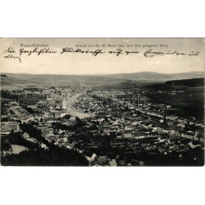1912 Kőhalom, Reps, Rupea, Cohalm; Ansicht von der 121 Meter über dem Orte gelegenen Burg / látkép a várból ...