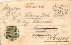 1905 Kolozsvár, Cluj; Mátyás király tér, Magyar Királyi Anyakönyvvezetőség, Stein S. és Társa, Egyed Márton, Kováts P...