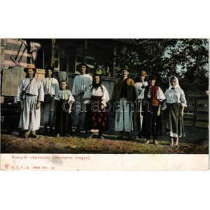 1909 Máramaros, Maramures; Rusnyák (ruszin, rutén) népviselet / Ruthenian (Rusyn) folklore from Maramures County. D.T.C...